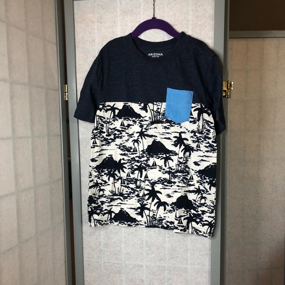 Arizona Jean Company Other - Boys tee shirt in denim blue & white